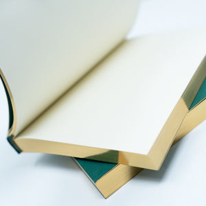Leather Travel Journal - refillable wrap book with gilded pages