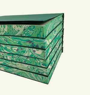 refill marble page inserts green & ivory