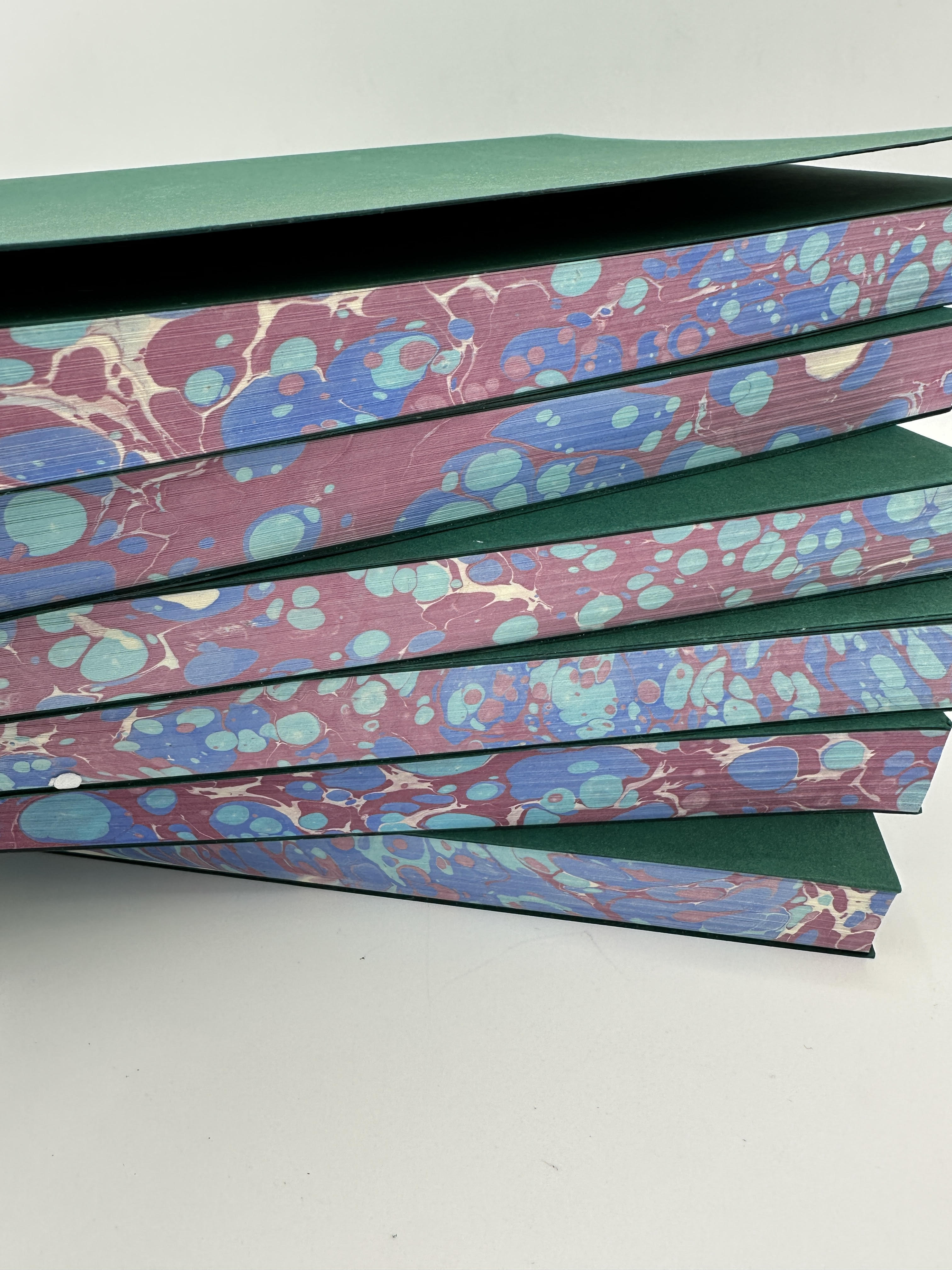 Blue and burgundy marbled edge journal refill inserts