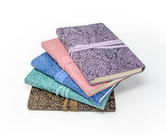 Barocco Suede Lined Wrap Notebook - 2 colors