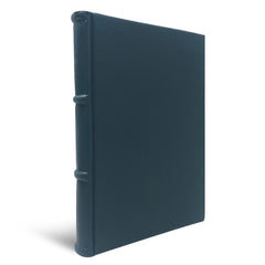 Colorful Handmade Leather Bound Lined Notebook - Blue