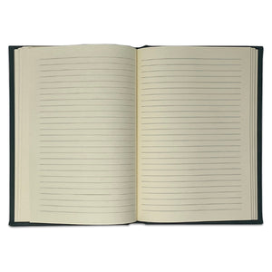 hunter green journal - open - ruled pages