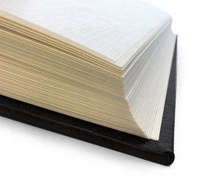 Large Handmade Italian Black Leather Photo Album 12x12 - details