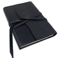 Softcover Leather Wrap Lined Notebook Journal - Black