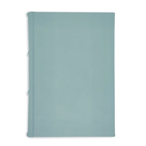 light blue leather notebook - med size