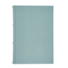 Colorful Handmade Leather Bound Lined Notebook - Light Blue