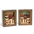 miniature wooden bookcase diorama by Epica