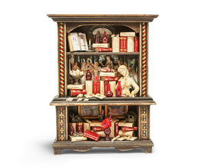 miniature wooden bookcase ornament Extra Large by Epica