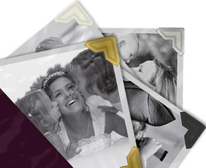 Epica's Self-Adhesive Photo Corners, In 4 Colors -Gold, Silver, Ivory And Black