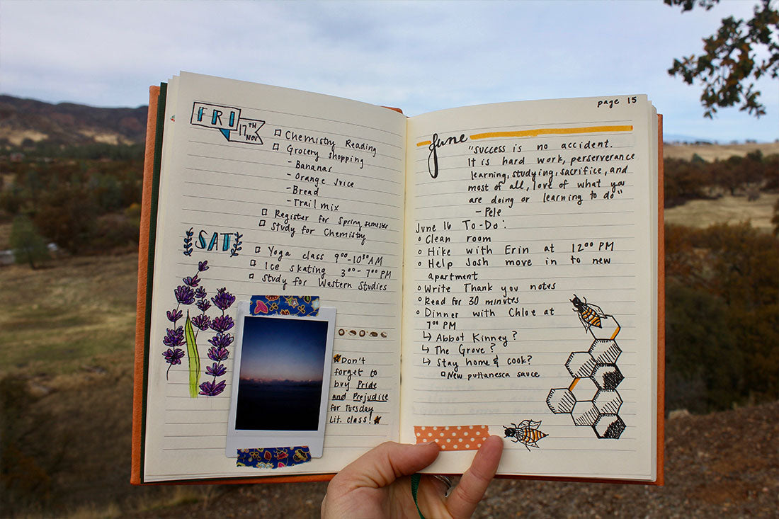 A Filled Up Bullet Journal