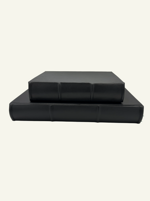 8x10 & 11x15 Extra Thick Journals in Black or Classic Brown Leather with Rounded Spine and Raised Ridges