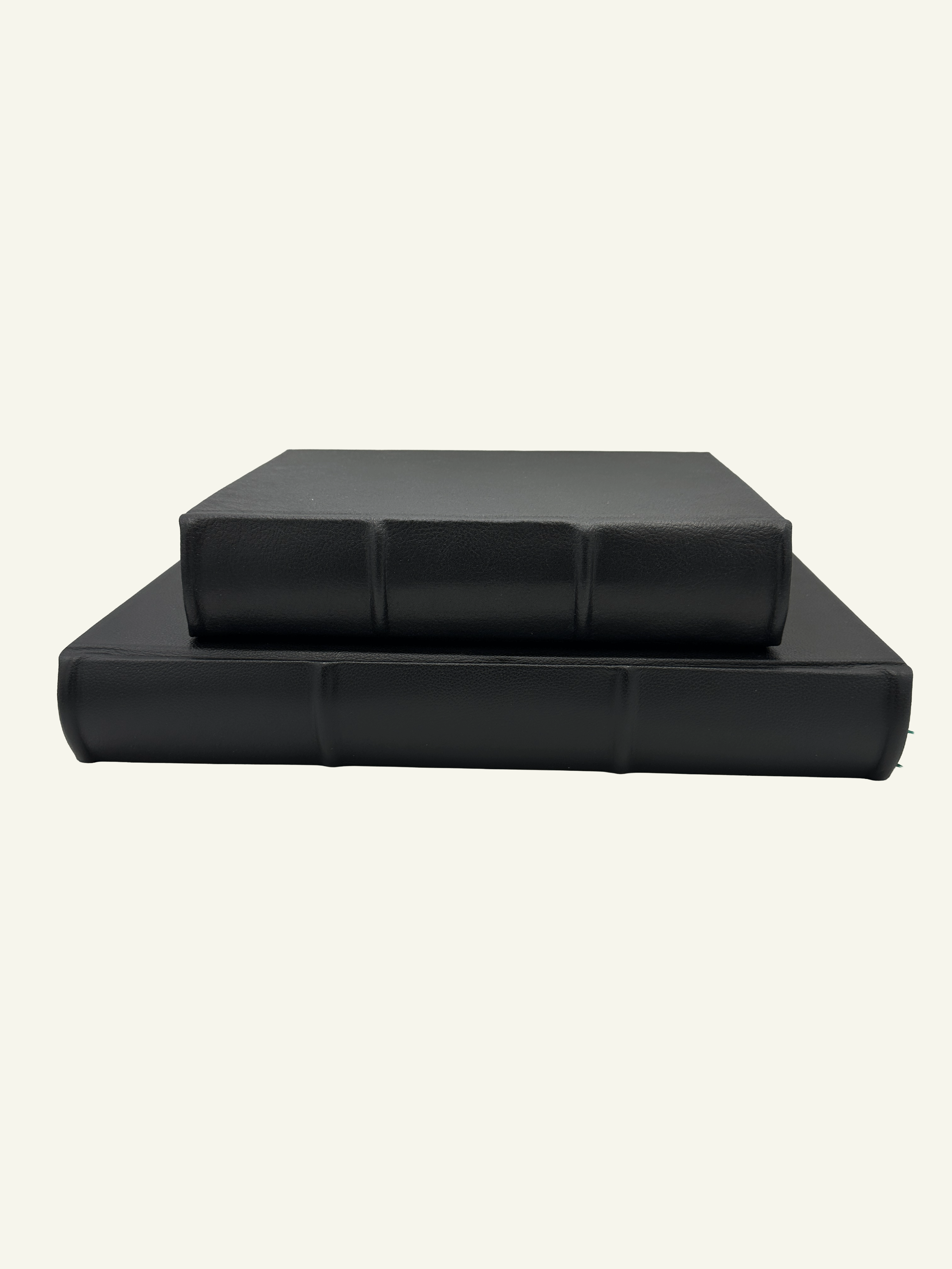 8x10 & 11x15 Extra Thick Journals in Black or Classic Brown Leather with Rounded Spine and Raised Ridges