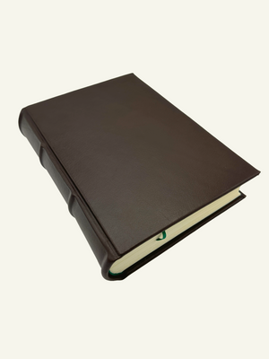 Med-Lg 8x10 Leather Journal with 600 Lined or Unlined Hand-Cut and Deckled Edge Paper