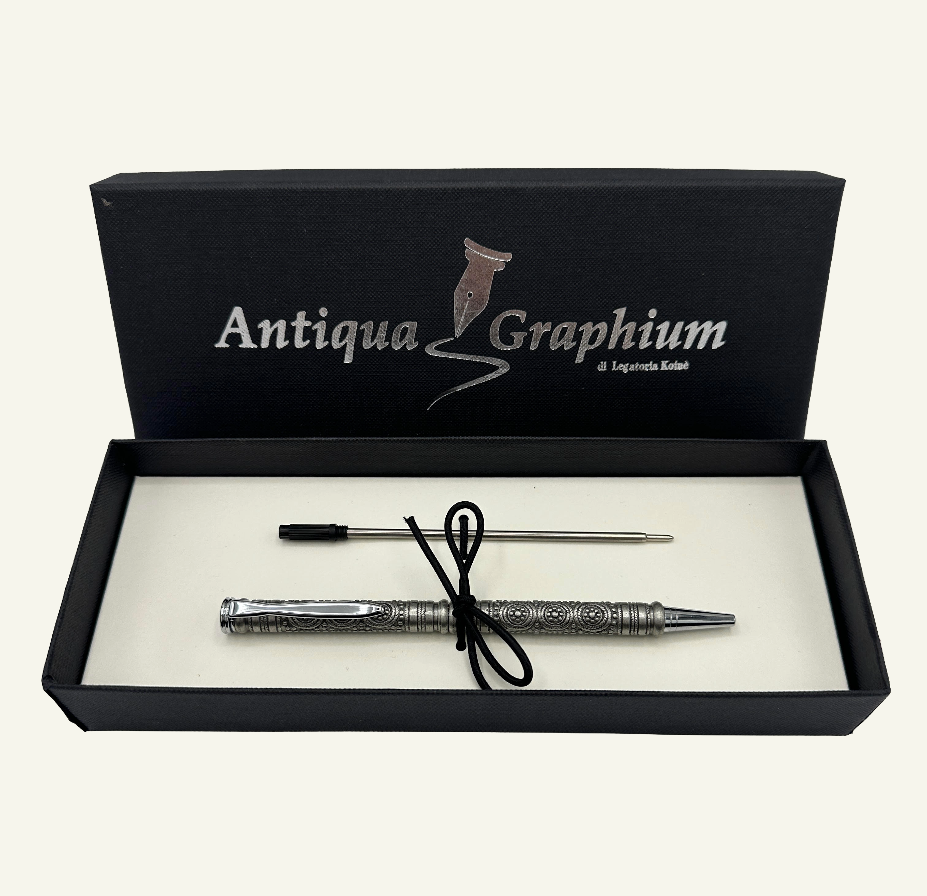 Barocco slim ballpoint pen in gift box with extra ink refill