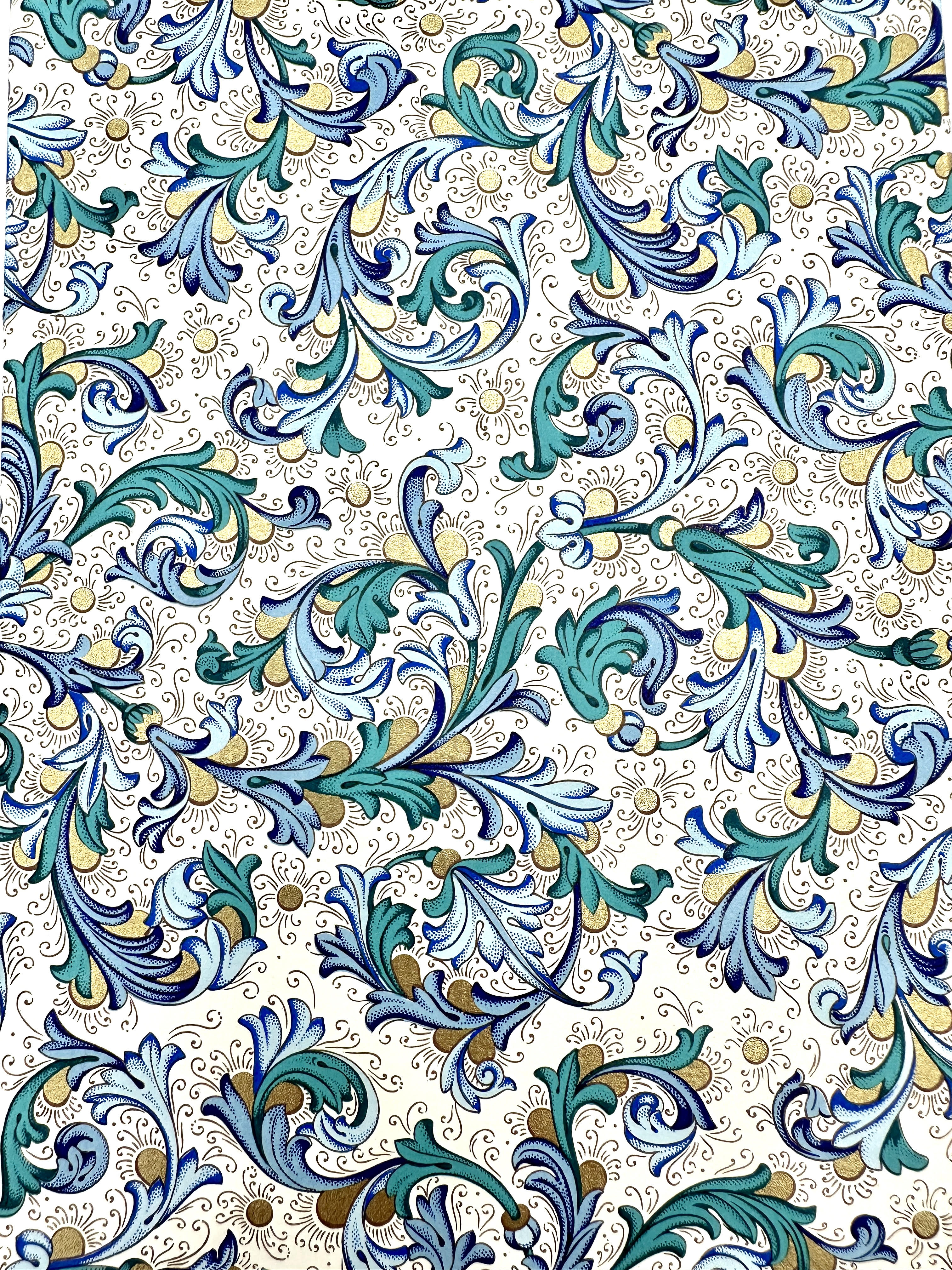 Blue Florentine Paper