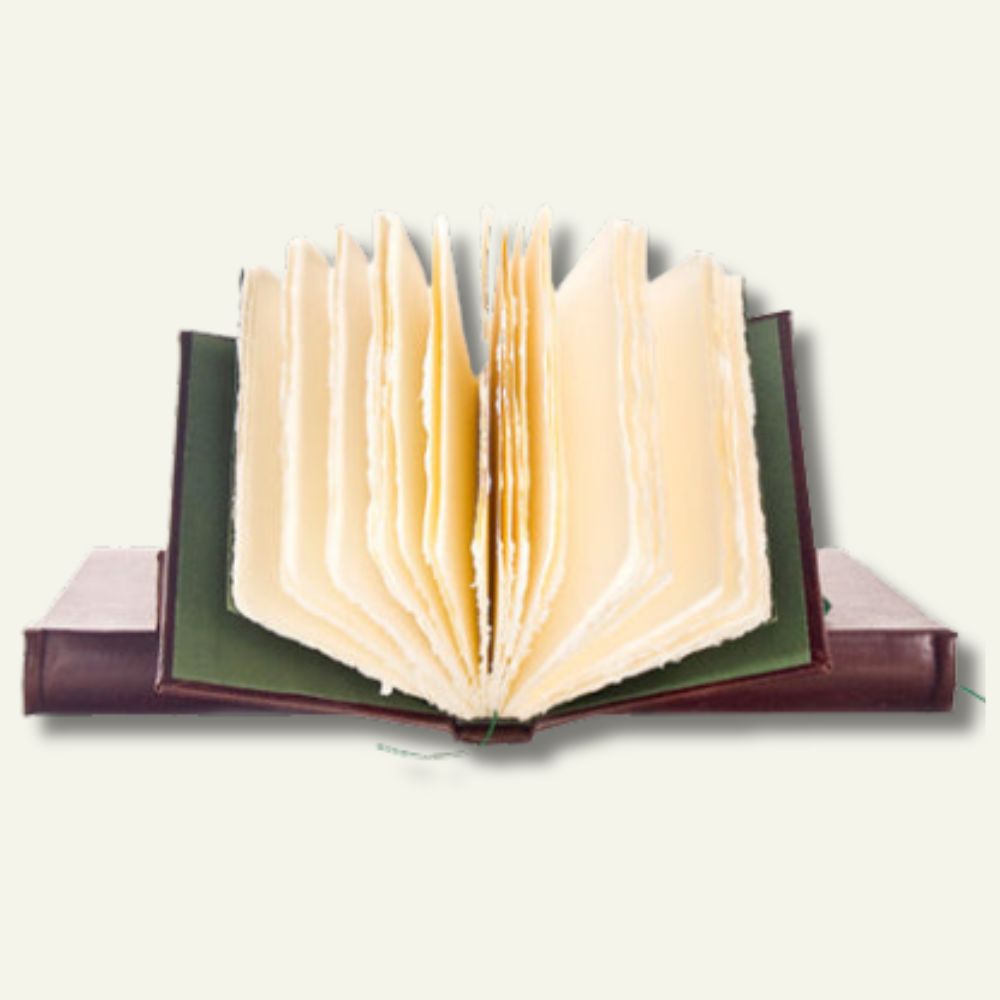 Classic Leather Guestbook With Handmade Amalfi Paper