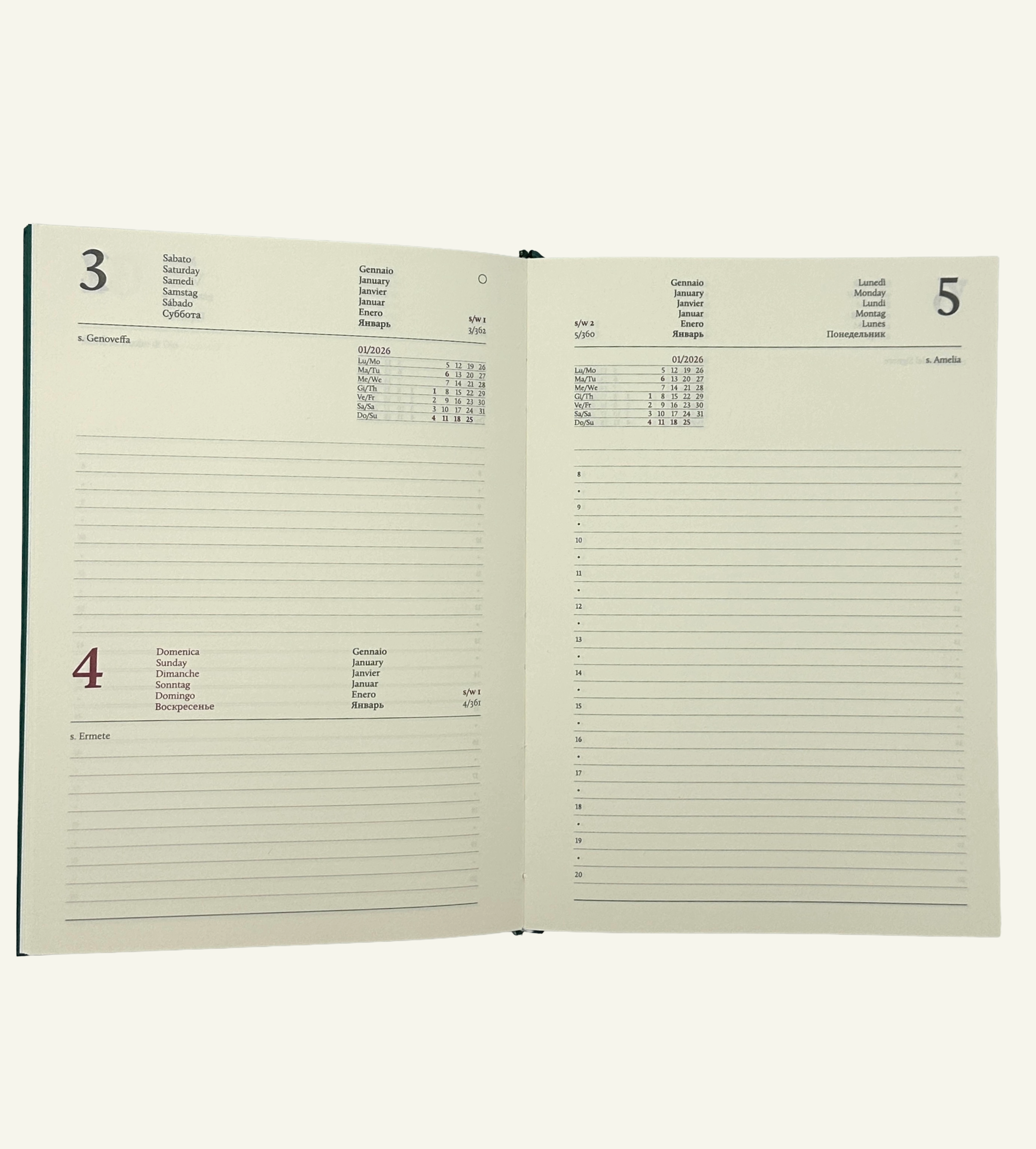 Day planner insert full page