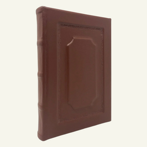 Elegant Handmade Raised Panel Lined Journal in Brown