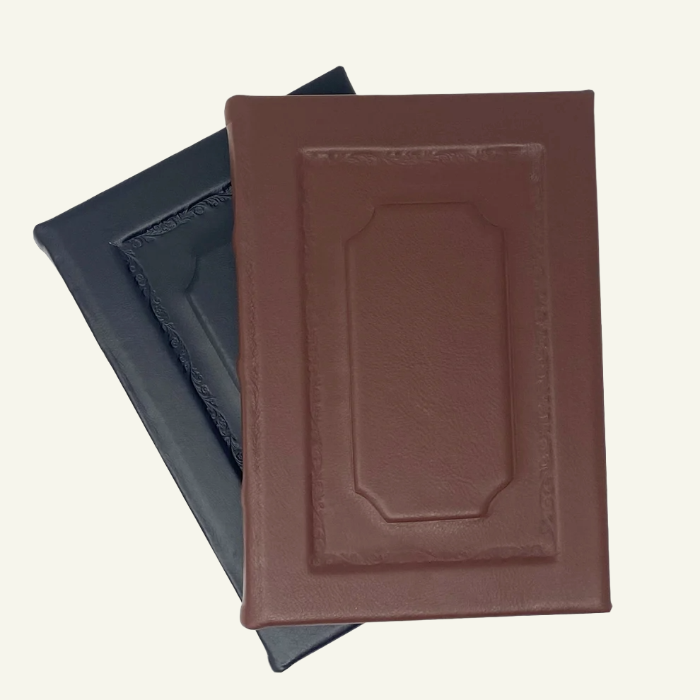 Elegant Handmade Raised Panel Lined Journal - 2 colors