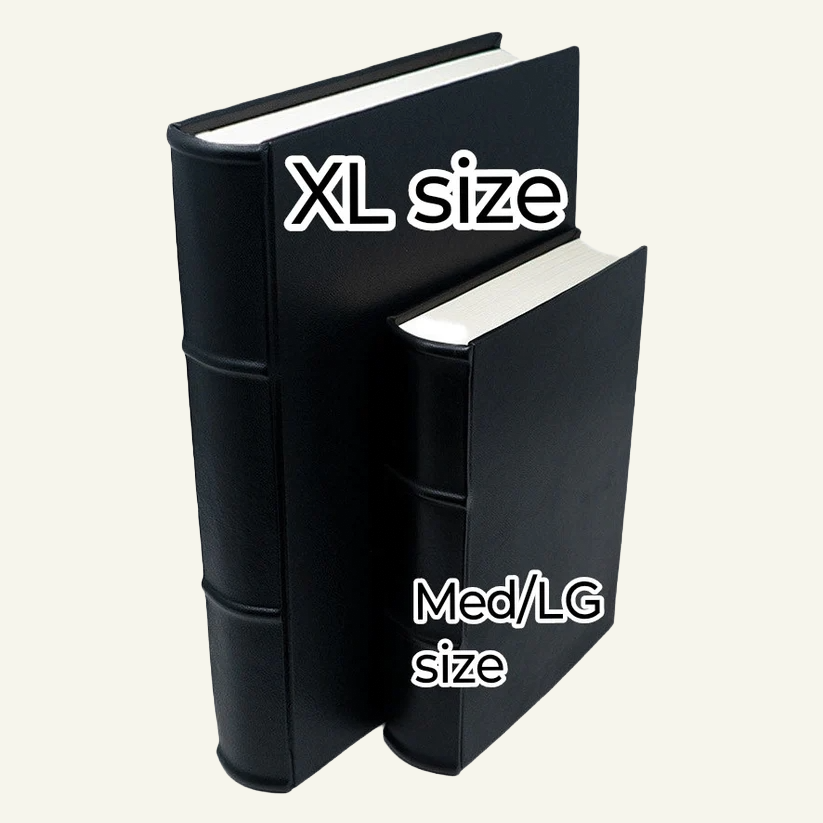 Black Leather Extra Thick Journals in two sizes
