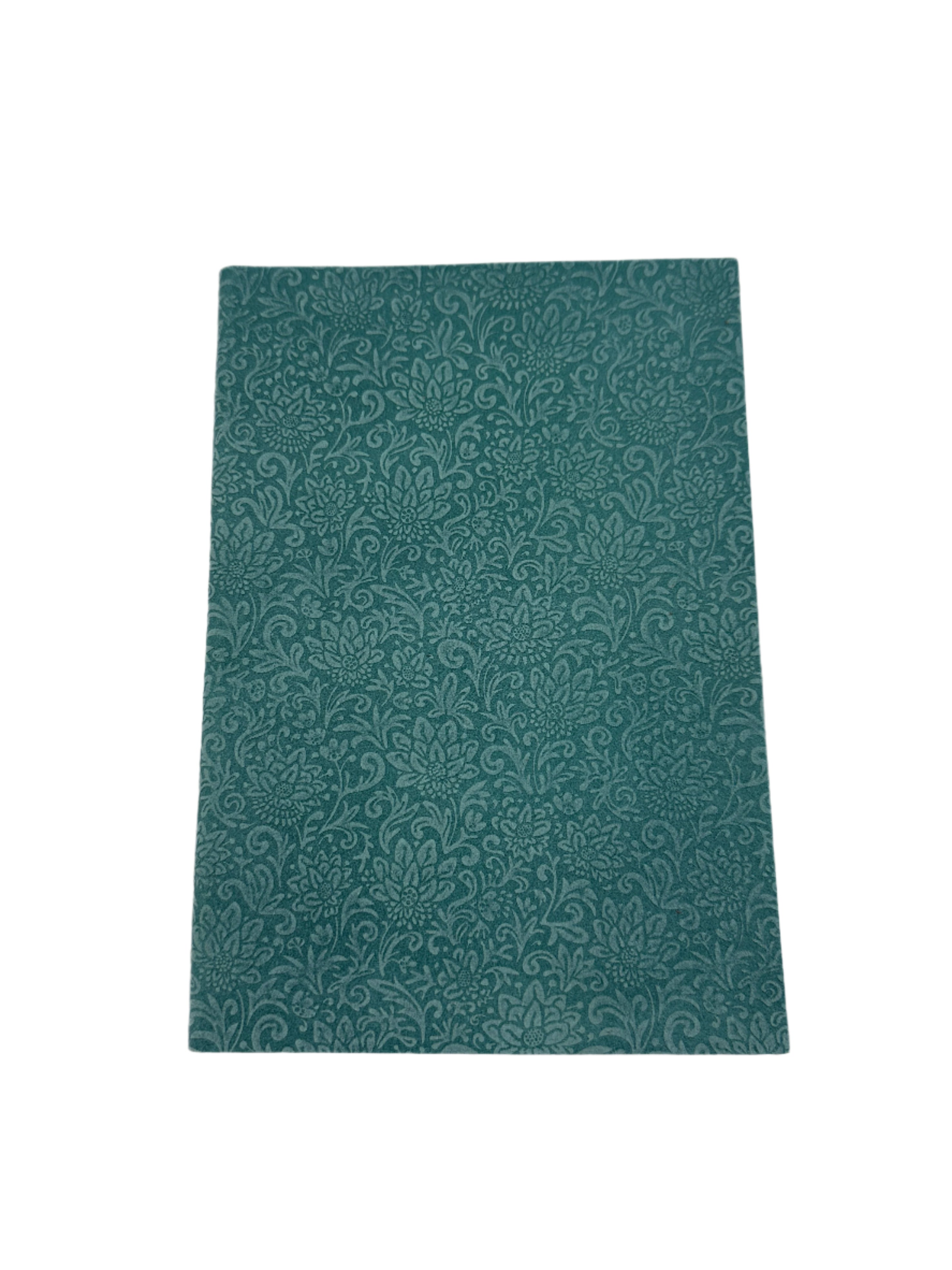Fiori Suede Lined Notebook - Aqua Marina