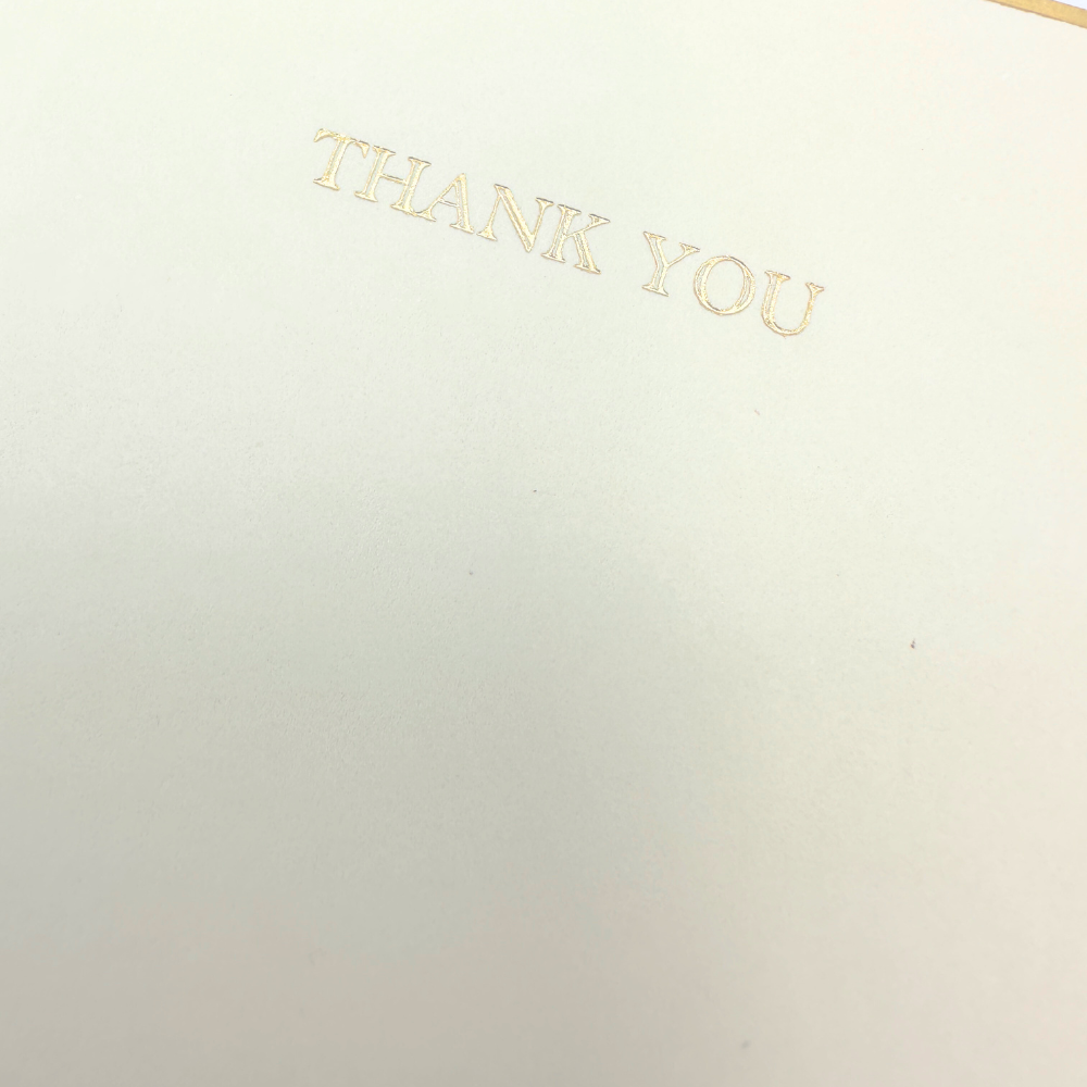 Epica gold embossed Thank you cards