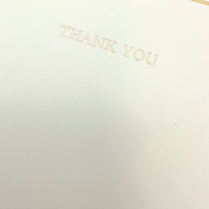 Epica gold embossed Thank you cards