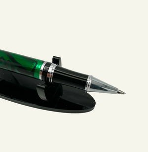 Rollerball Pen with Green Resin Barrel