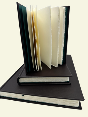 Handcrafted Italian Leather Guestbooks with handmade Amalfi Paper