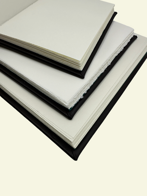 Hand Cut-Deckled Edges and Handmade Amalfi Paper Thin Guestbooks