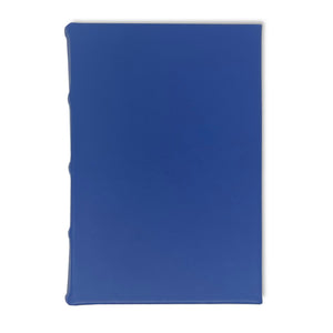 Handmade Hardcover Lined Leather Journal - 4 colors - blue