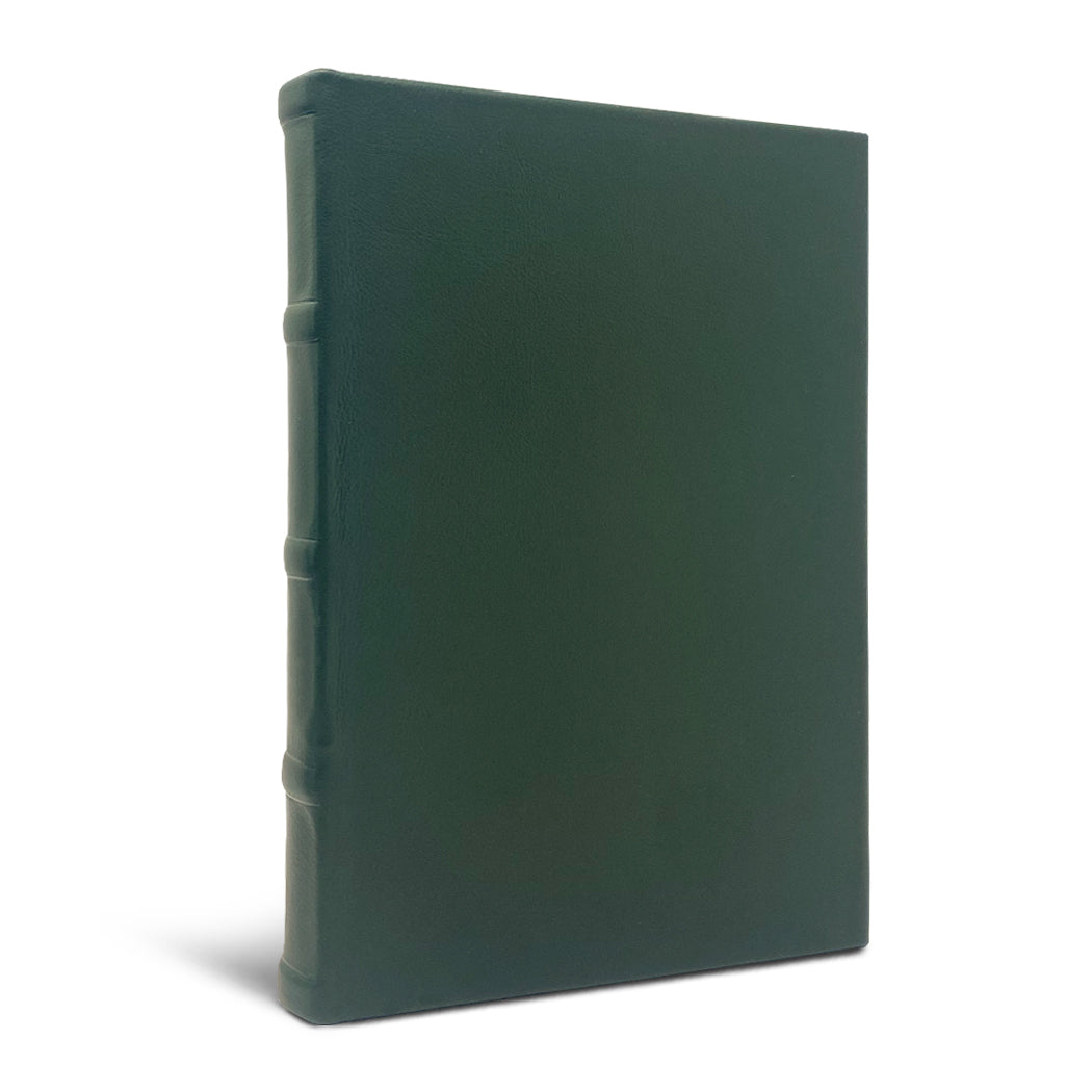 Handmade Hardcover Lined Leather Journal - 4 colors - green