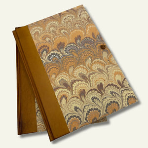 Handmade Italian Recipe Book - Peacock Feathers