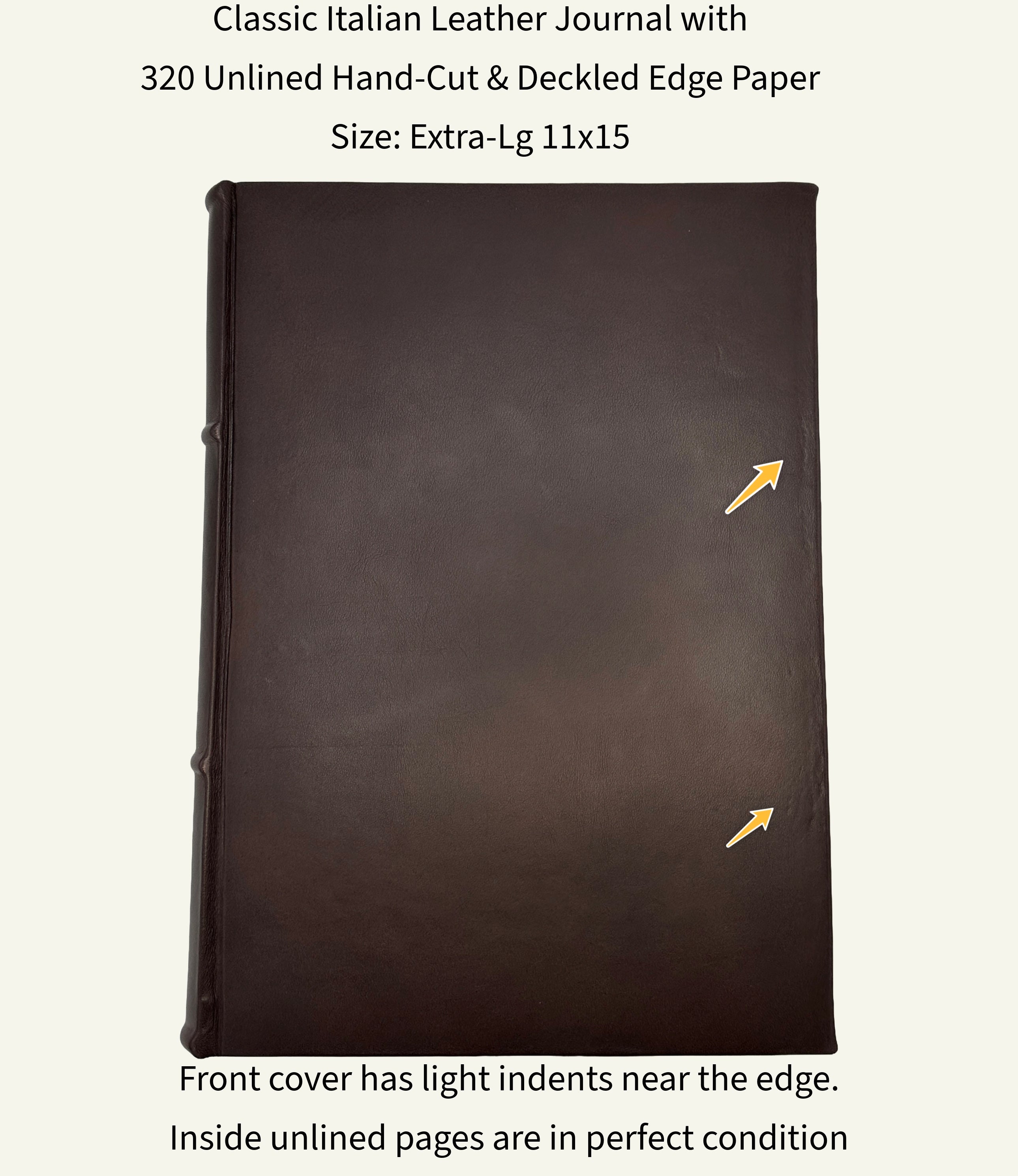 *Imperfect* Classic Leather Journal with Unlined Hand-Cut Deckled Edges