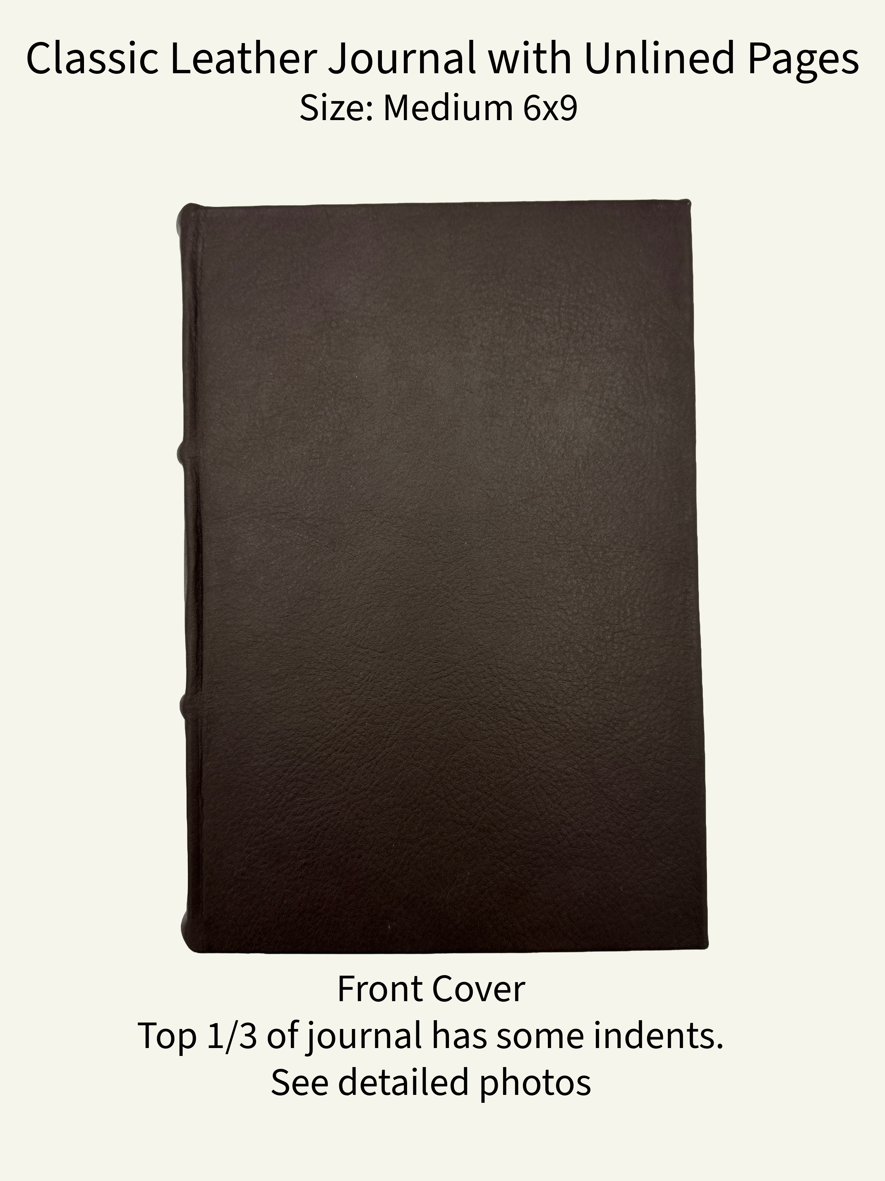 *Imperfect* Classic Leather Journal With Unlined Pages