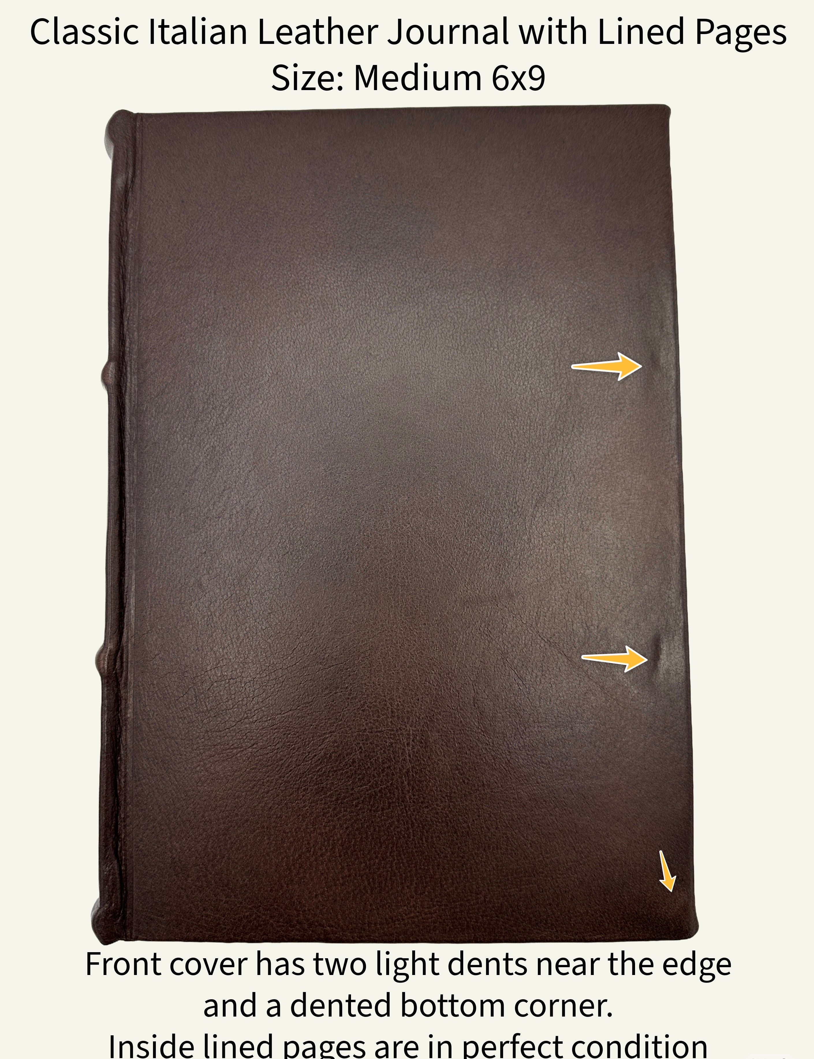 *Imperfect* Classic Leather Journal With Lined Pages