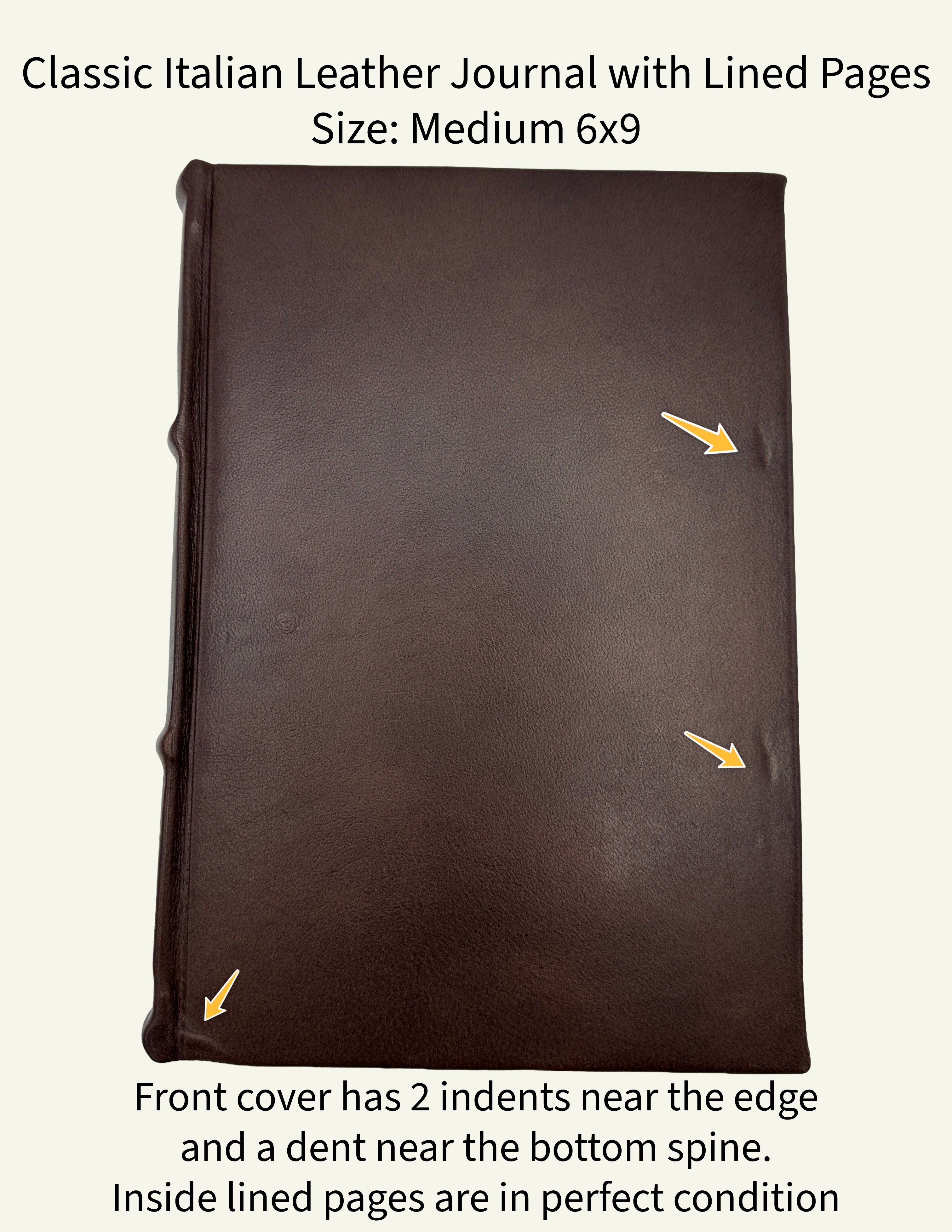 *Imperfect* Classic Leather Journal With Lined Pages
