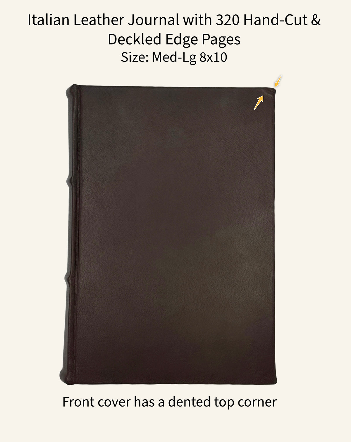 *Imperfect* Classic Leather Journal with Lined Hand-Cut Deckled Edges