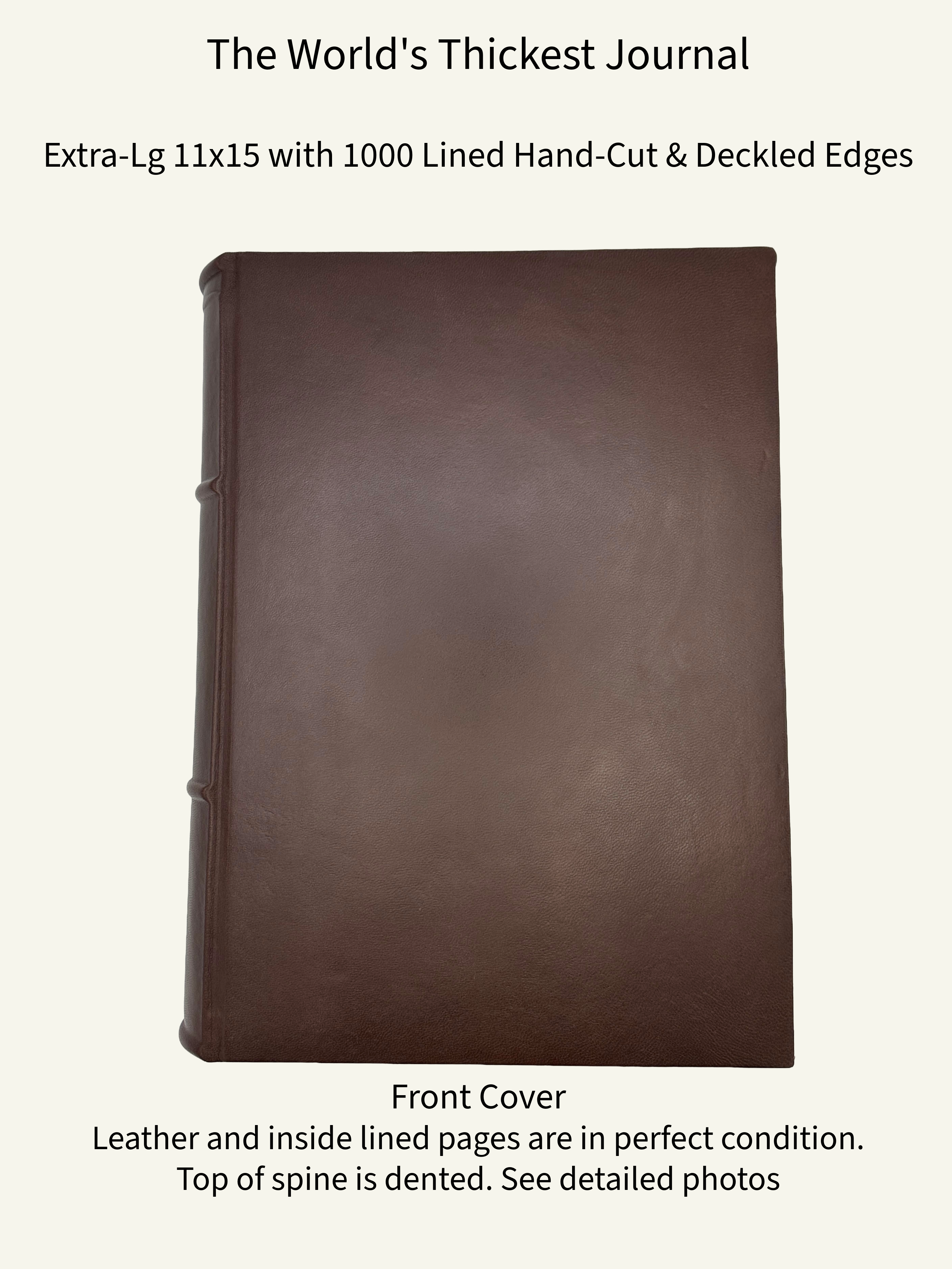 *Imperfect* The World's Thickest Italian Leather Lined Journal
