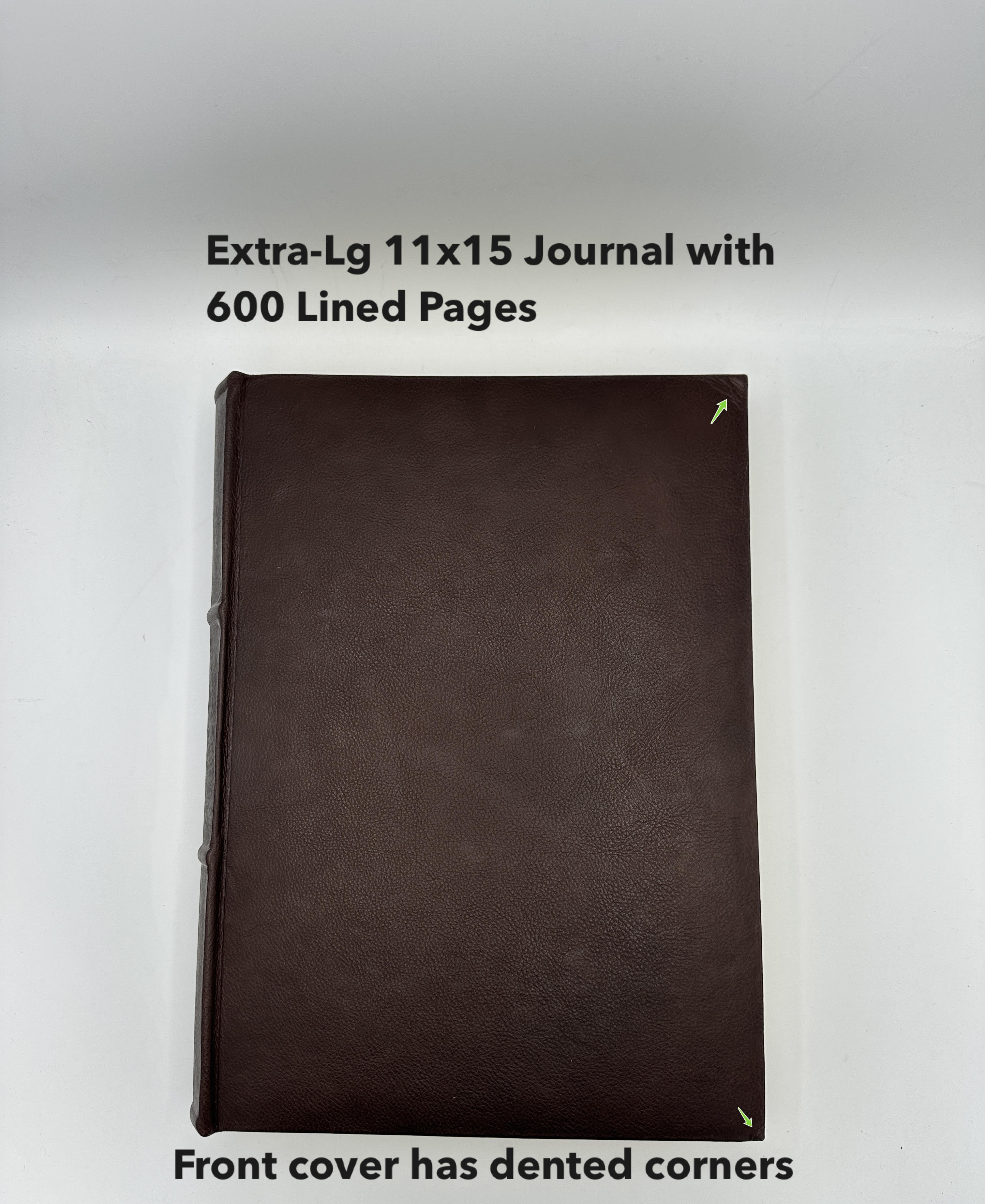 *Imperfect* Extra Thick Leather Journal with 600 Lined Hand-Cut Deckled Edges