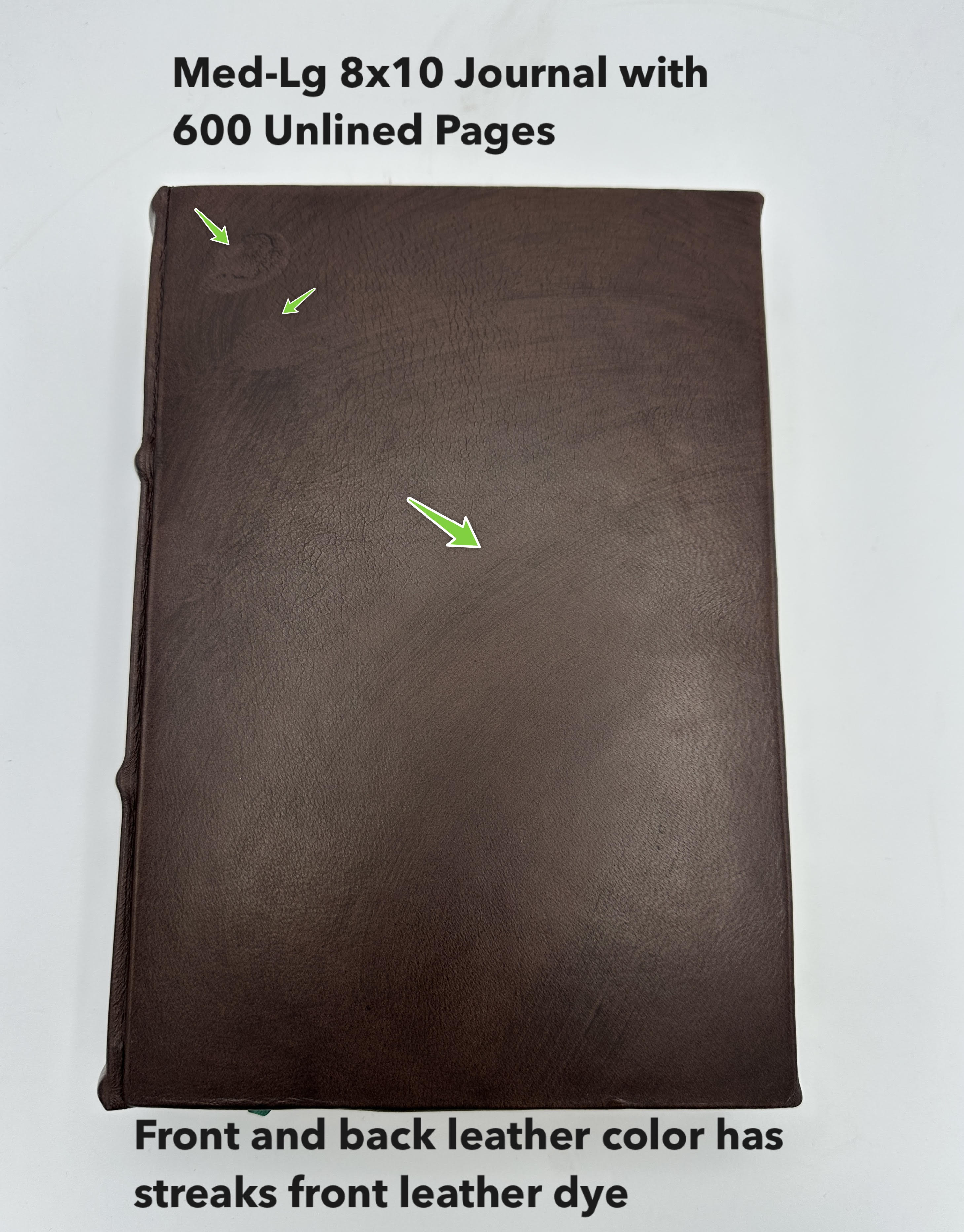 *Imperfect* Extra Thick Leather Journal with 600 Lined Hand-Cut Deckled Edges
