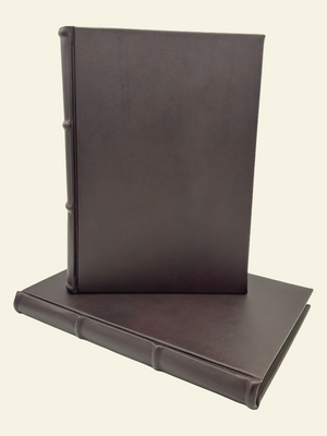 Large 9x12 Classic brown Leather Guestbooks and Journals