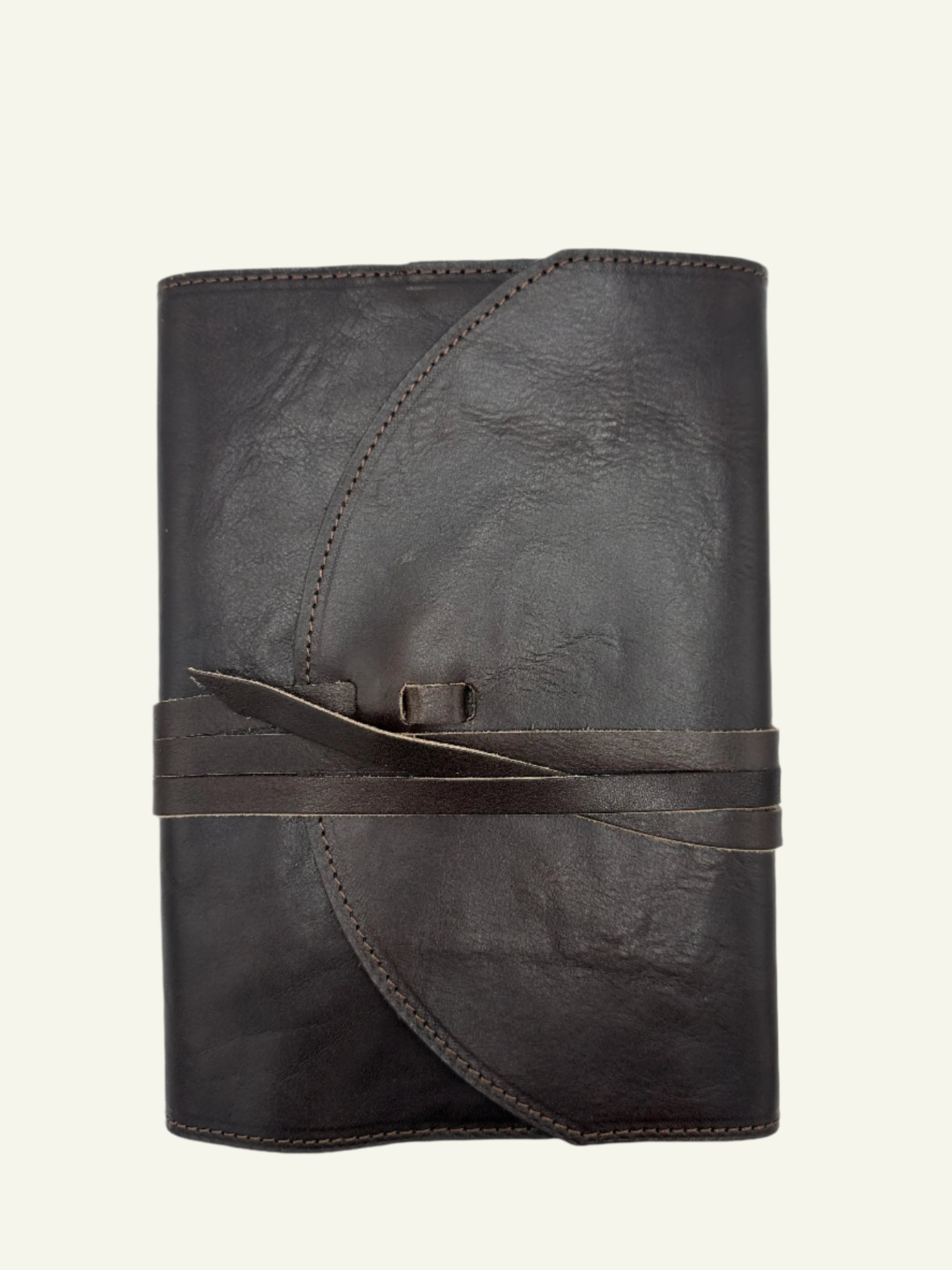 Leather Travel Journal - refillable wrap book