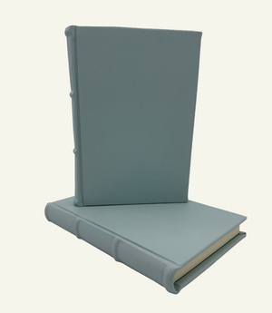 Handcrafted light blue leather journals 