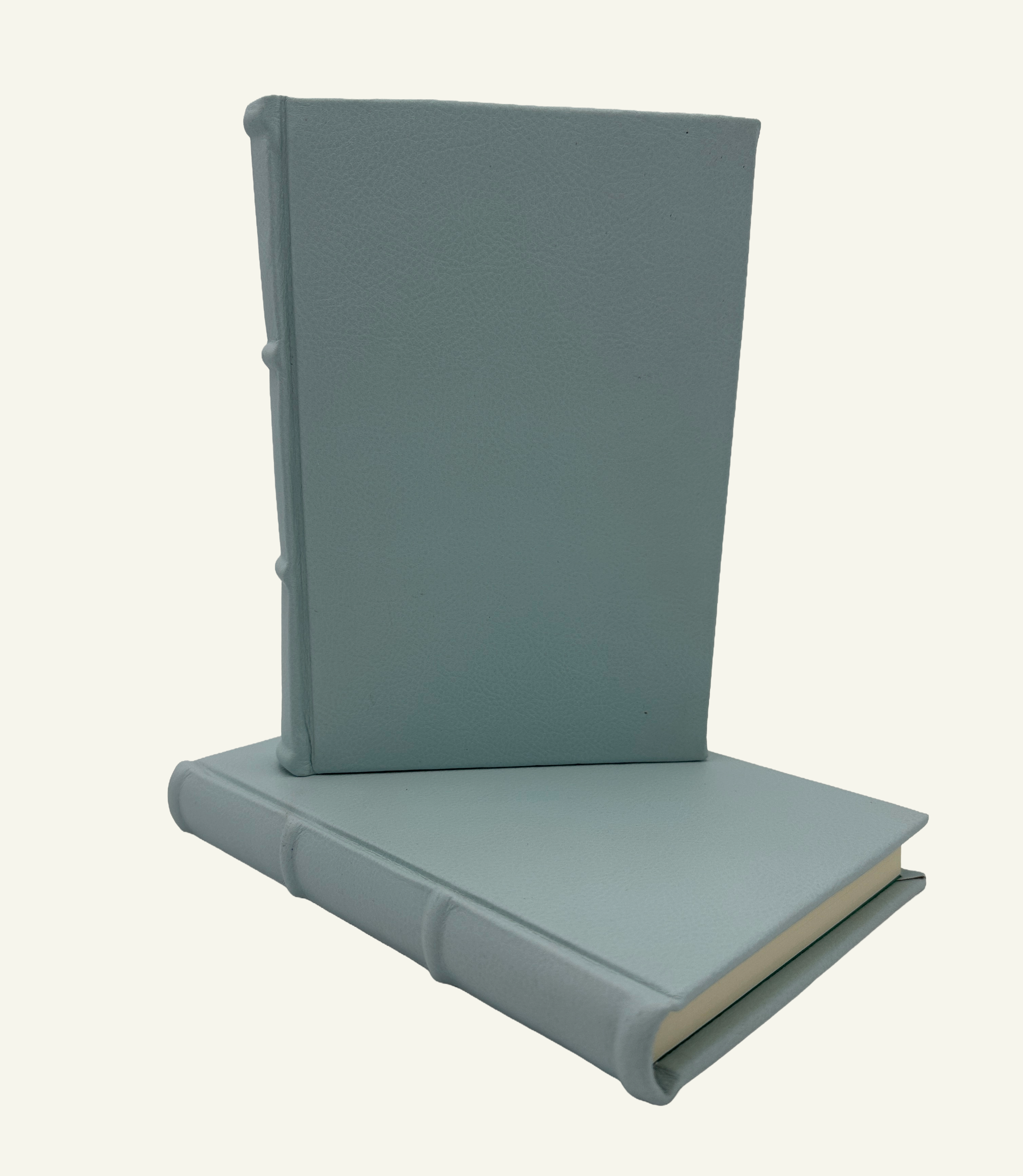 Handcrafted light blue leather journals 