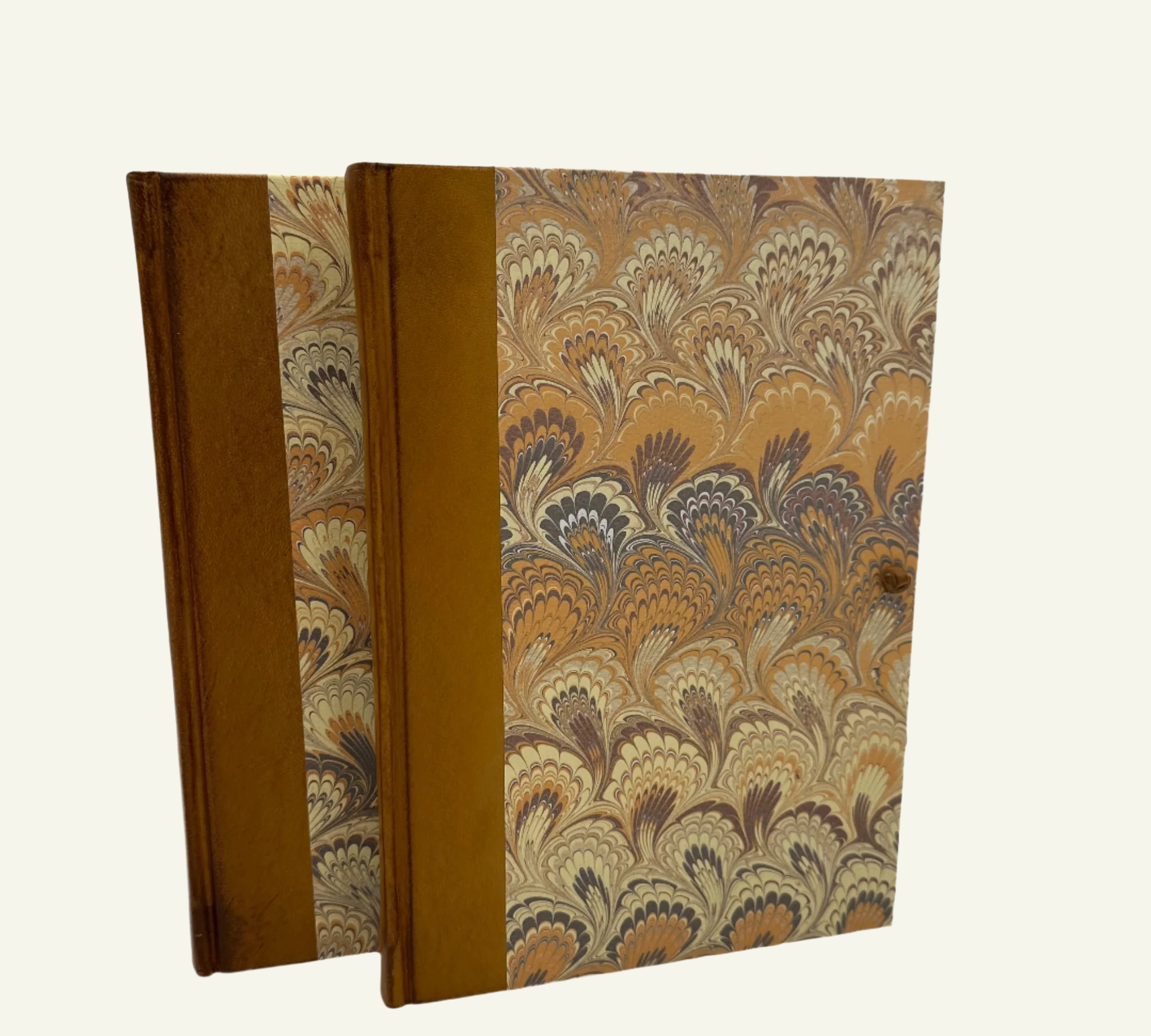 Handmade Italian Recipe Book - Peacock Feathers