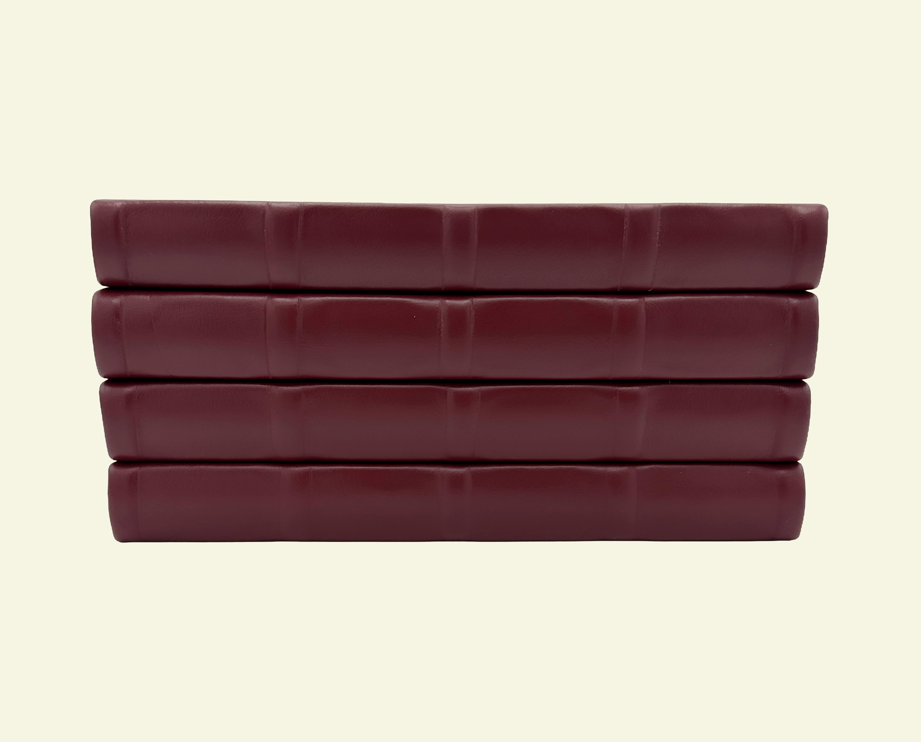 Rounded Square Spine  Merlot Wine Leather Journal