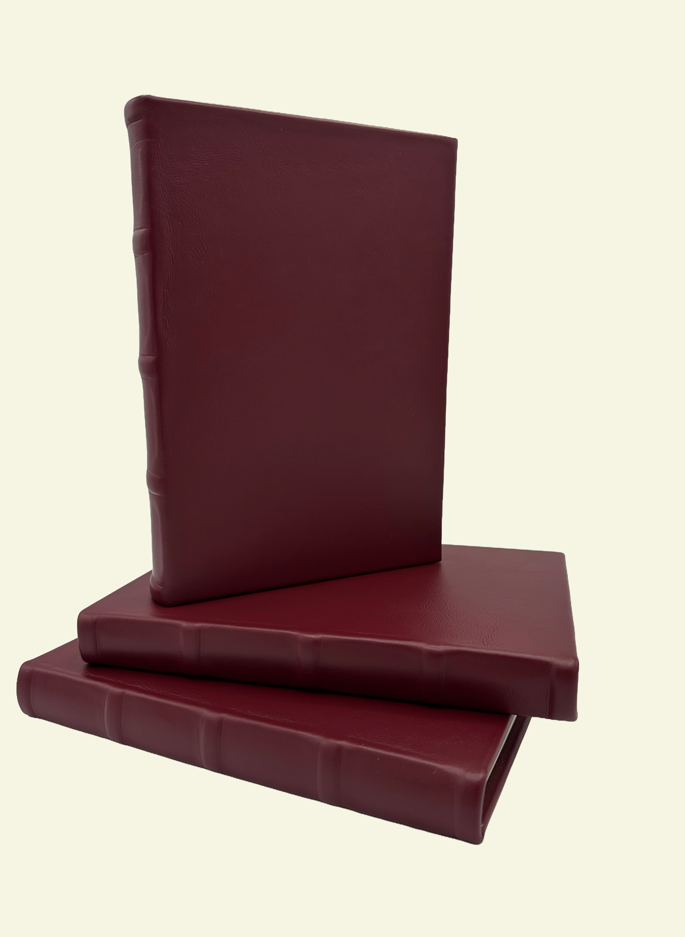Stacked Merlot Wine Lined Leather Journal