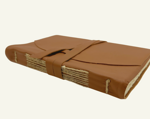 Handcrafted and hand-stitched soft wrap style Nappa leather journal