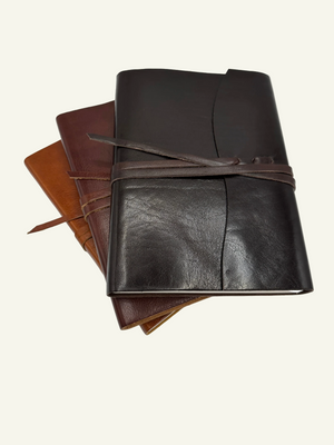 Soft Wrap Lined Journal in three shades of brown